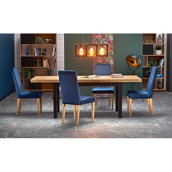 Tavolo allungabile TIAGO 140-220/80 piano: rovere craft, gambe: nere