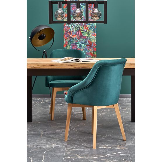 Tavolo allungabile TIAGO 140-220/80 piano: rovere craft, gambe: nere