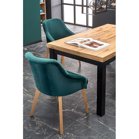 Tavolo allungabile TIAGO 140-220/80 piano: rovere craft, gambe: nere