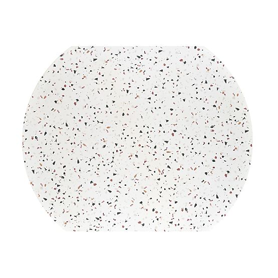 Tavolo ARAMIS, piano - terrazzo, gambe - bianco (2p=1ks)