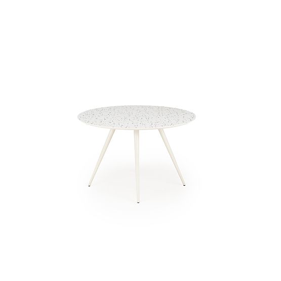 Tavolo ARAMIS, piano - terrazzo, gambe - bianco (2p=1ks)
