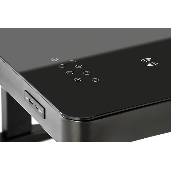 Tavolo B52 con funzione di regolazione dell'altezza, nero (2p=1ks)