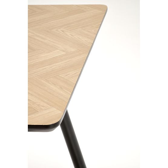 Tavolo BERTO piano - naturale, gambe - nero (2p=1ks)