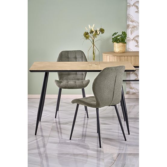 Tavolo BERTO piano - naturale, gambe - nero (2p=1ks)