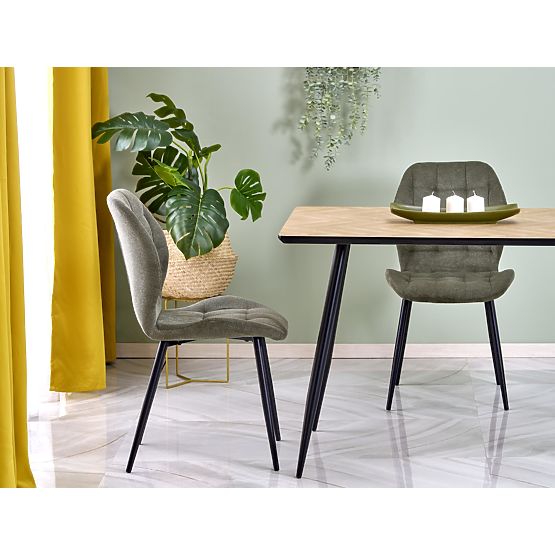 Tavolo BERTO piano - naturale, gambe - nero (2p=1ks)