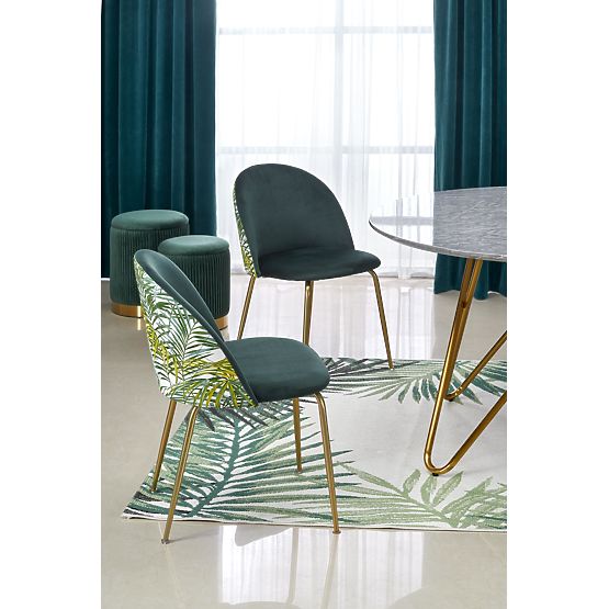 Tavolo BONELLO, piano - marmo grigio, gambe - dorate (2p=1ks)