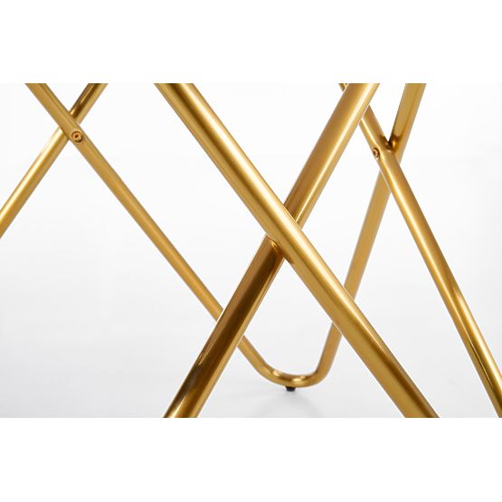 Tavolo BONELLO, piano - marmo grigio, gambe - dorate (2p=1ks)