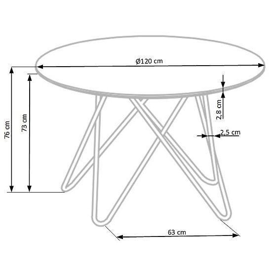 Tavolo BONELLO, piano - marmo grigio, gambe - dorate (2p=1ks)