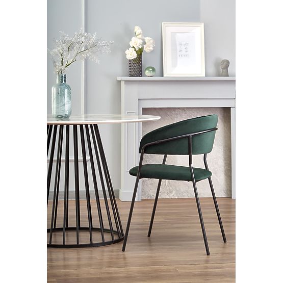 Tavolo BRODWAY piano - marmo bianco, gambe - nero (2p=1ks)