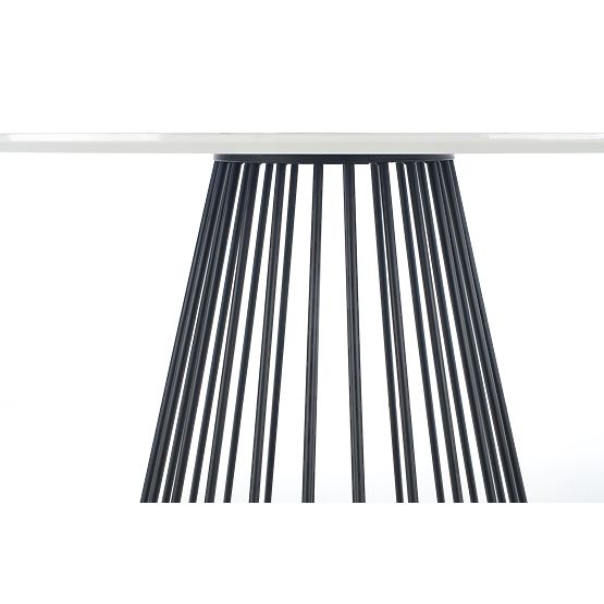 Tavolo BRODWAY piano - marmo bianco, gamba - nero