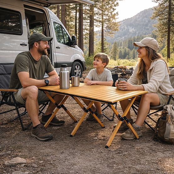 Tavolo da campeggio pieghevole 120x60 cm con borsa MultiGarden