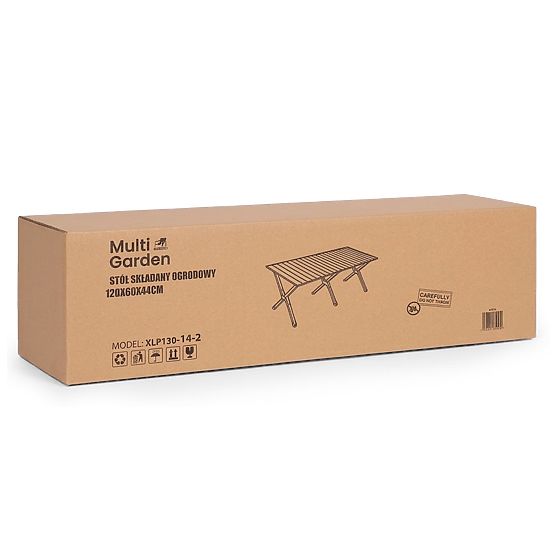 Tavolo da campeggio pieghevole 120x60 cm con borsa MultiGarden