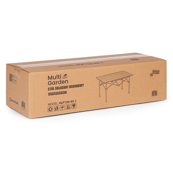 Tavolo da campeggio pieghevole 95x55 cm con borsa nero MultiGarden