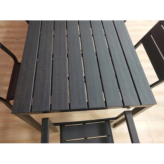 Tavolo da catering da giardino 156 x 78 cm Nero