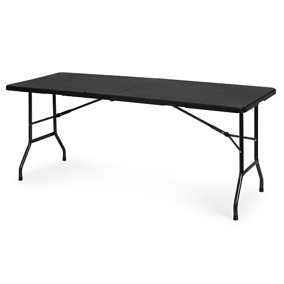 Tavolo da catering pieghevole 180 cm a valigia nero ModernHome