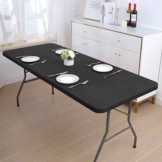 Tavolo da catering pieghevole 180 cm a valigia nero ModernHome