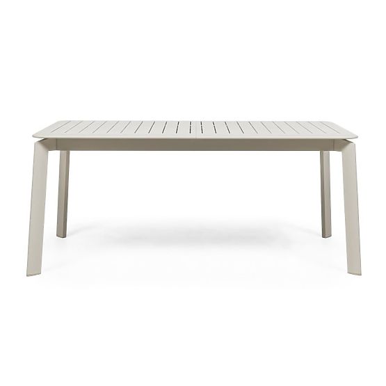 Tavolo da giardino allungabile Canelli 175-234 cm, in alluminio, rettangolare, beige chiaro