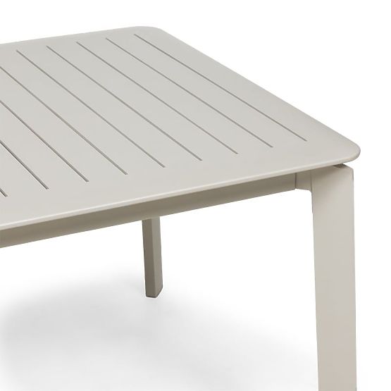 Tavolo da giardino allungabile Canelli 175-234 cm, in alluminio, rettangolare, beige chiaro