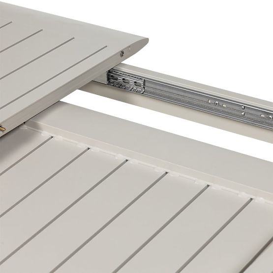 Tavolo da giardino allungabile Canelli 175-234 cm, in alluminio, rettangolare, beige chiaro