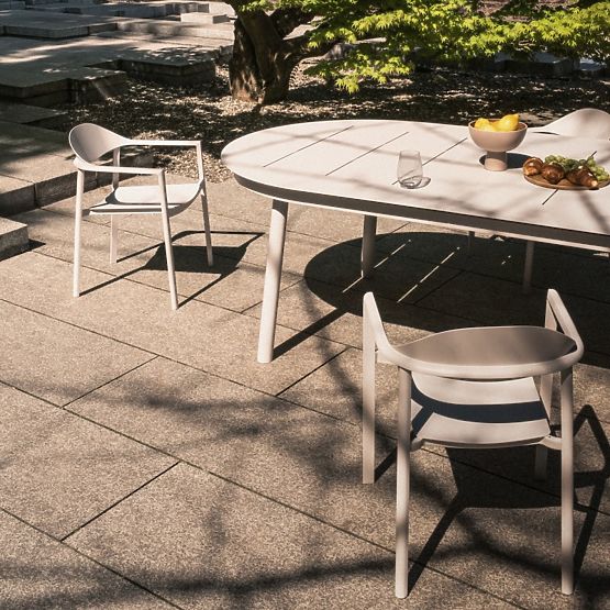 Tavolo da giardino allungabile Marinelli 230-300 cm, in alluminio, beige chiaro