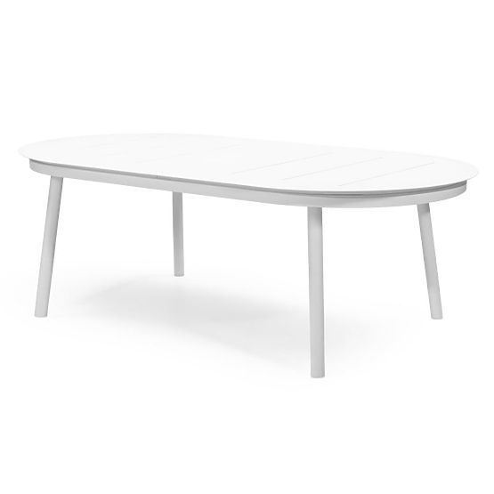 Tavolo da giardino allungabile Marinelli 230-300 cm, in alluminio, bianco