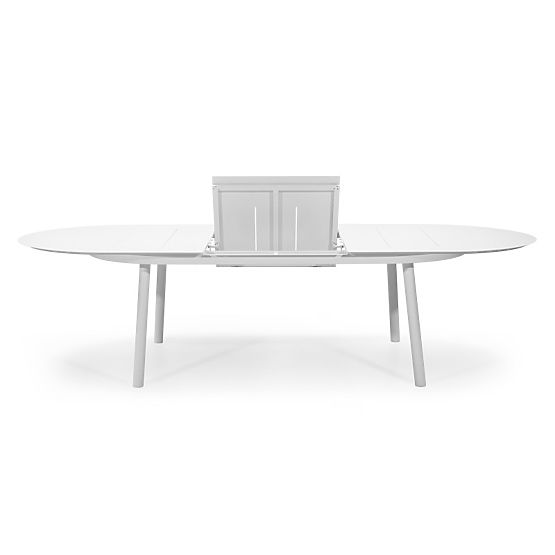 Tavolo da giardino allungabile Marinelli 230-300 cm, in alluminio, bianco