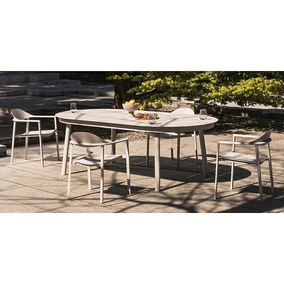 Tavolo da giardino allungabile Marinelli II 230-300 cm, in alluminio, beige chiaro