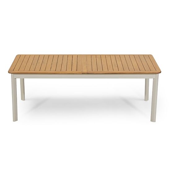 Tavolo da giardino allungabile Porticato 211-300 cm in legno di acacia FSC, effetto teak, beige chia