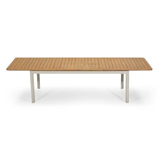 Tavolo da giardino allungabile Porticato 211-300 cm in legno di acacia FSC, effetto teak, beige chia