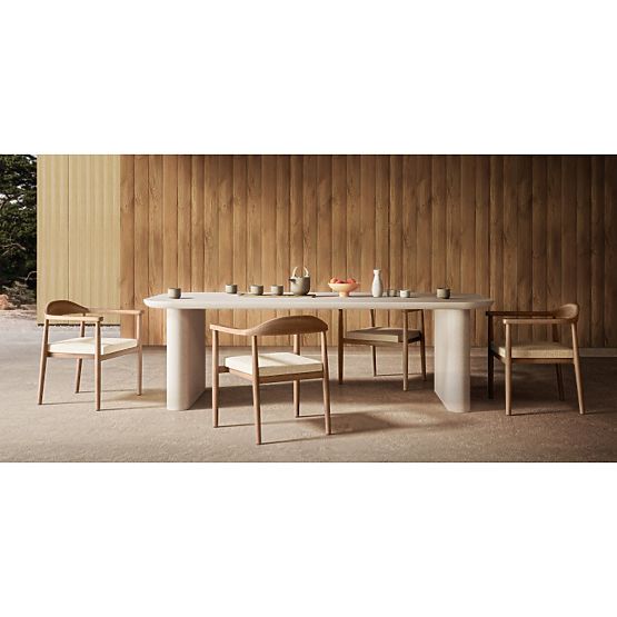 Tavolo da giardino Astiara 240 cm, cemento, beige chiaro, opaco