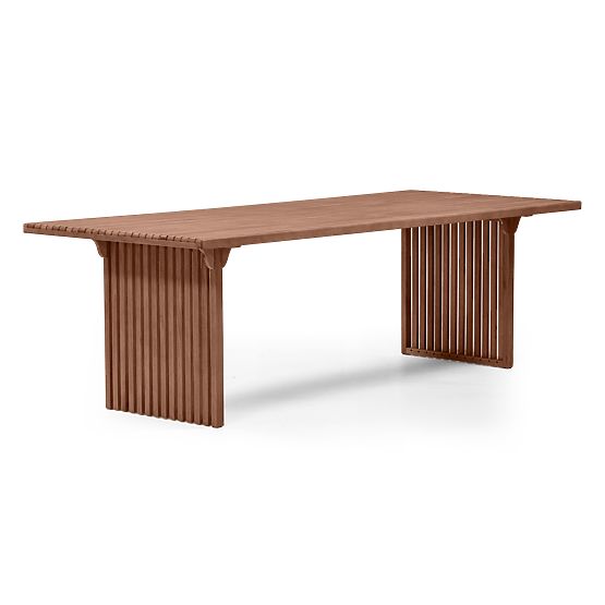 Tavolo da giardino Familis ll, 240 cm, legno di eucalipto FSC, marrone scuro
