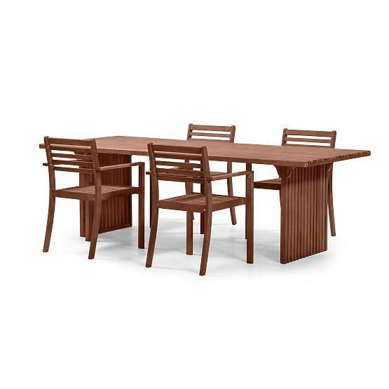 Tavolo da giardino Familis ll, 240 cm, legno di eucalipto FSC, marrone scuro