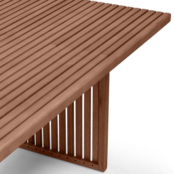 Tavolo da giardino Familis ll, 240 cm, legno di eucalipto FSC, marrone scuro