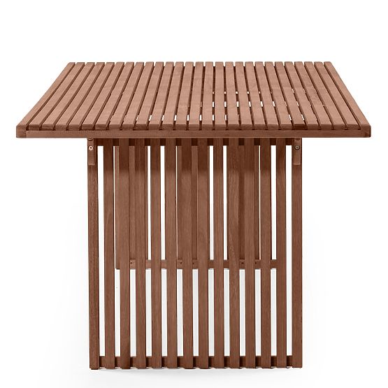 Tavolo da giardino Familis ll, 240 cm, legno di eucalipto FSC, marrone scuro