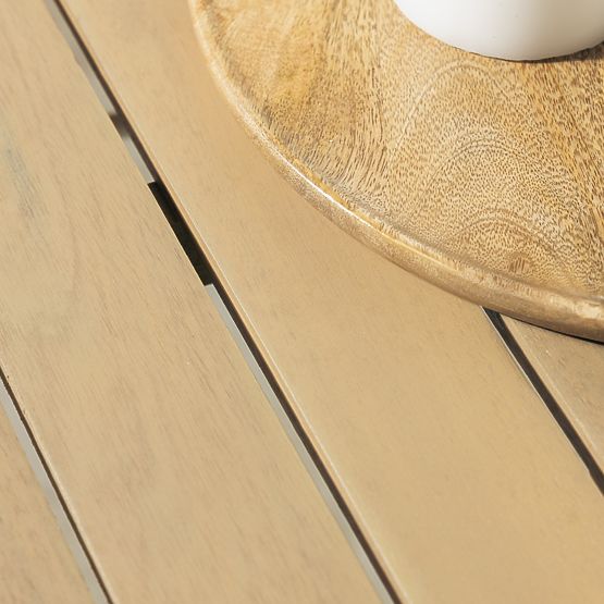 Tavolo da giardino Fioli rotondo 100 cm, legno di acacia FSC, bianco