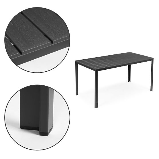 Tavolo da giardino per 6 persone in Polywood per terrazza