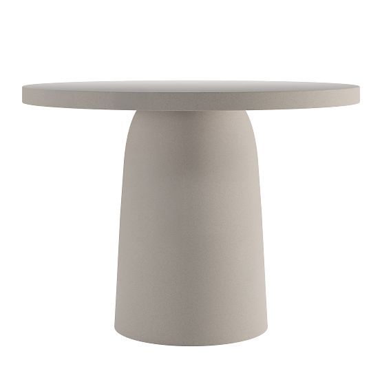 Tavolo da giardino Vibonis 106 cm, rotondo, in cemento, beige chiaro, opaco