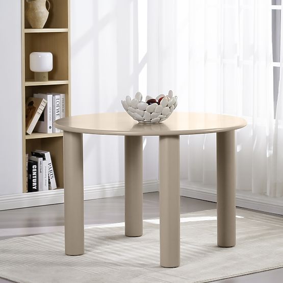 Tavolo da pranzo Joki 110 cm, rotondo, beige scuro