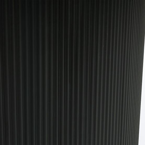 Tavolo da pranzo Maurizio 180 cm, nero, scanalato