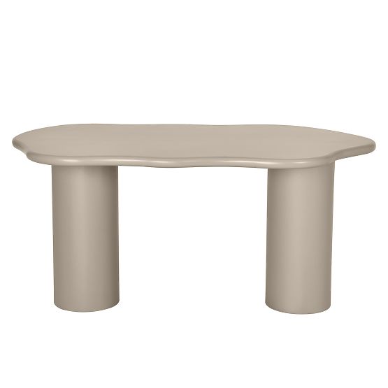 Tavolo da pranzo Muse 160 cm, beige scuro, forme arrotondate