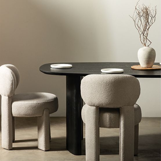 Tavolo da pranzo Oriento 200 cm, ovale, impiallacciatura di frassino