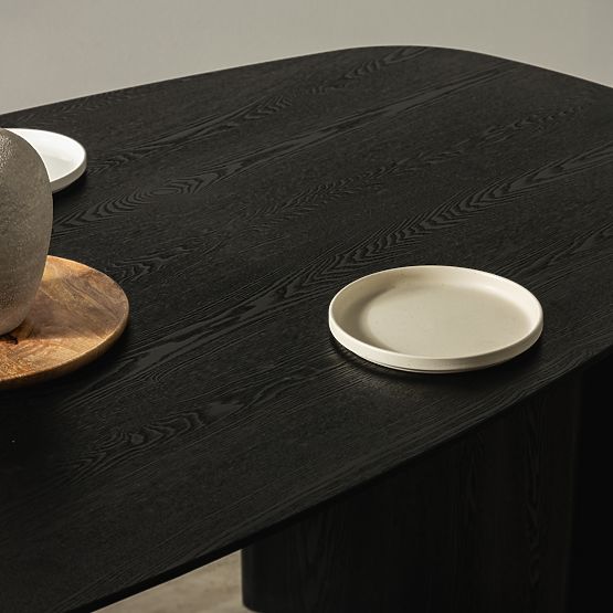 Tavolo da pranzo Oriento 200 cm, ovale, impiallacciatura di frassino