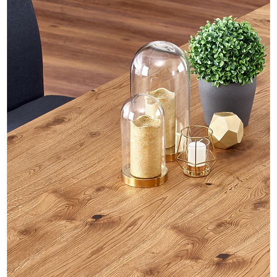 Tavolo da pranzo PEREZ - rovere chiaro/nero