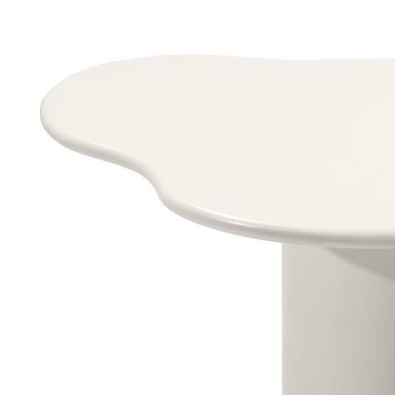 Tavolo da pranzo Pinar 180 cm, grigio-beige, forme arrotondate