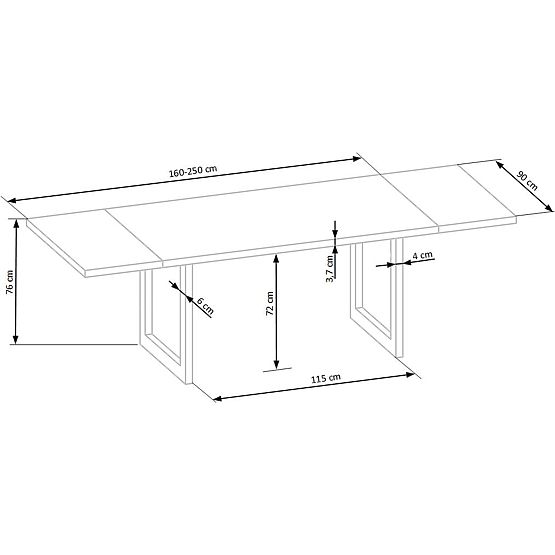 Tavolo da pranzo RADUS 160