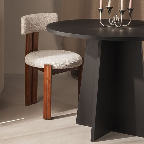 Tavolo da pranzo rotondo Merlo 100 cm, nero