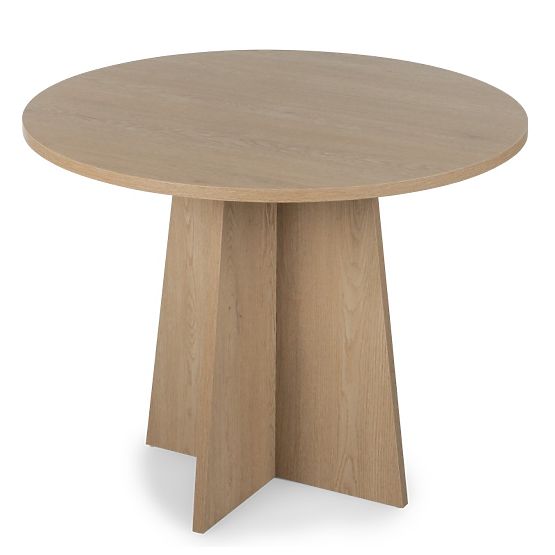 Tavolo da pranzo rotondo Merlo 100 cm, Rovere Cremona Torro
