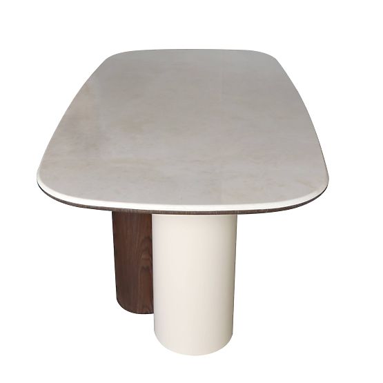 Tavolo da pranzo Zorin 200 cm, beige chiaro/marmo