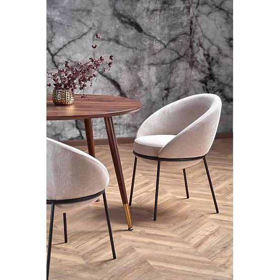 Tavolo DOMENICO piano - noce, gambe - noce / oro (2p=1ks)