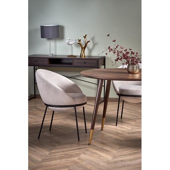 Tavolo DOMENICO piano - noce, gambe - noce / oro (2p=1ks)